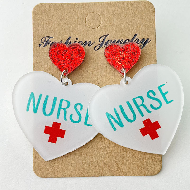 Wholesale Medical staff tablets,  stethoscope,  needle tube,  ECG,  acrylic earrings